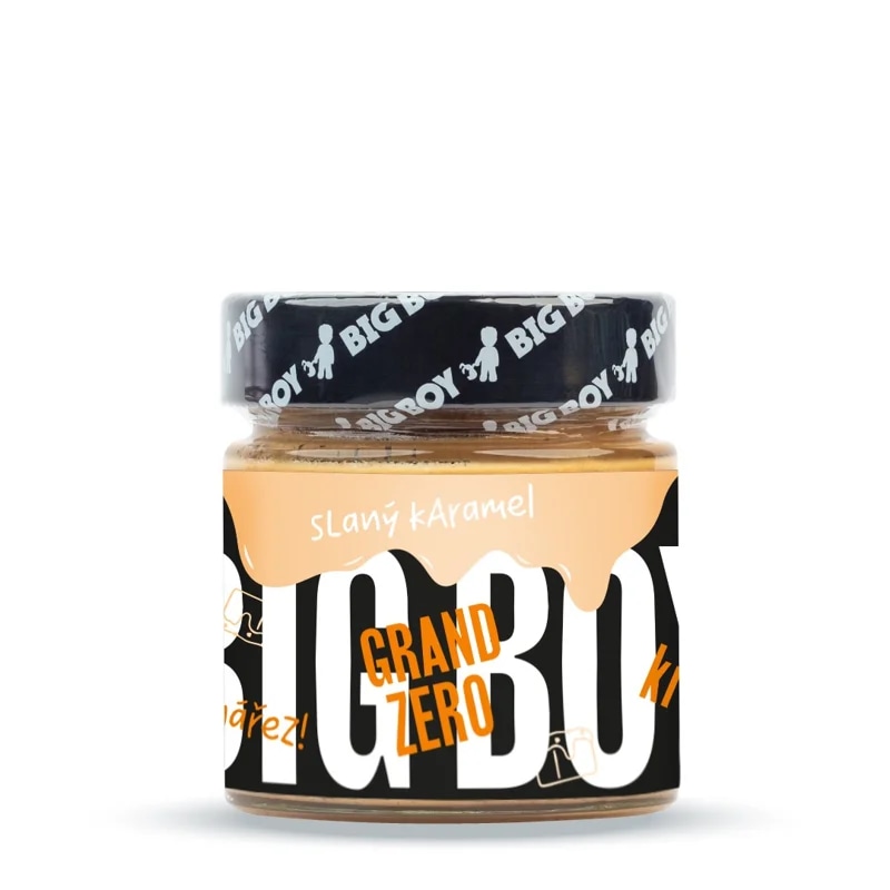 BIG BOY Grand Zero slaný karamel - Arašídový krém s příchutí slaný karamel
