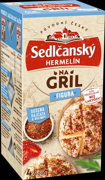 Sedlčanský Hermelín Figura na gril s kořením (4x100g)