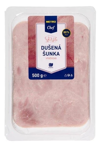 Metro Chef Šunka dušená výběrová plátky (80% masa)
