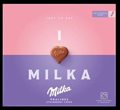 Milka I love Milka Strawberry dezert bonboniéra