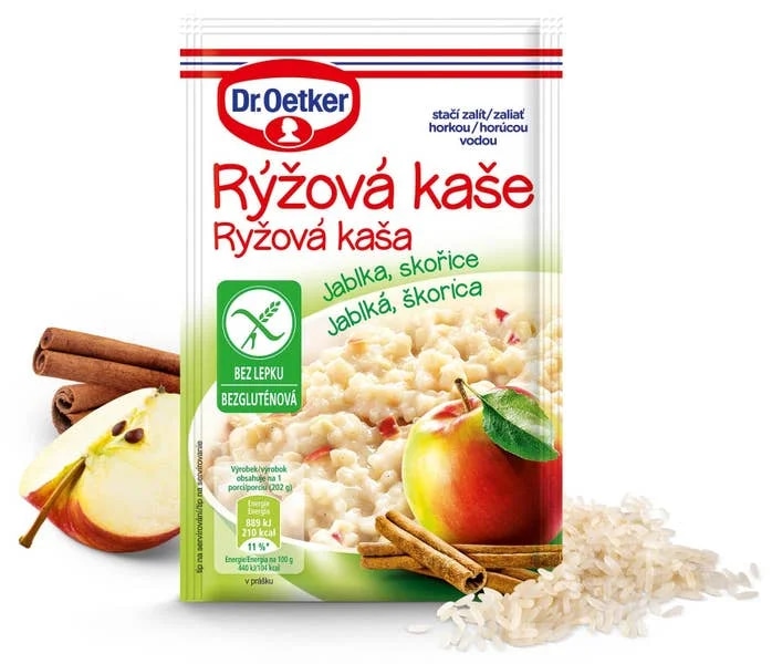 Dr. Oetker Rýžová kaše Jablko-skořicová bez lepku