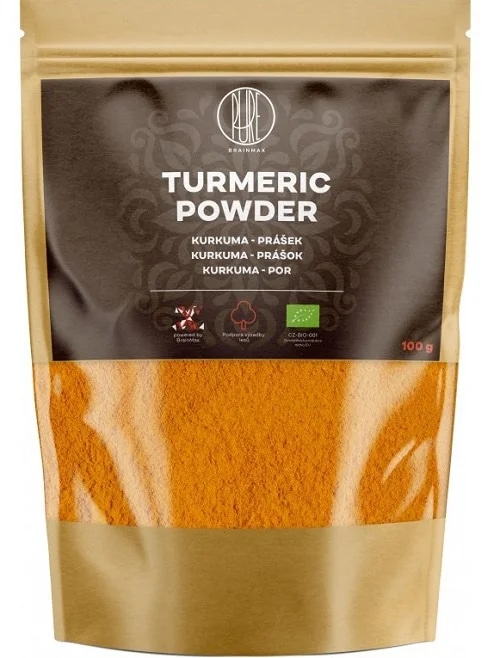 BrainMax Pure Turmeric Powder Kurkuma BIO prášek
