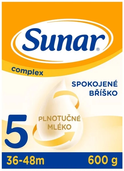 Sunar Complex 5, dětské mléko od uk. 36. měsíce