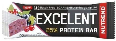 Nutrend EXCELENT protein bar, černý rybíz s brusinkami