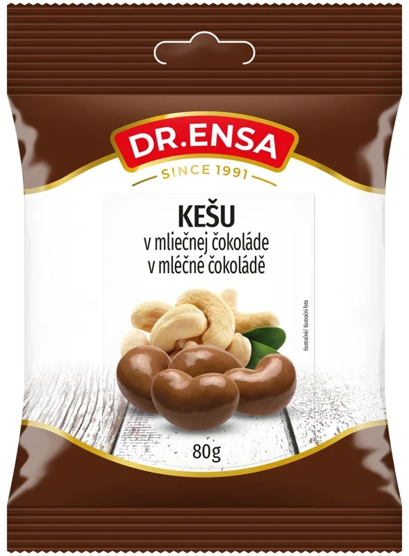 Dr.Ensa Kešu v mléčné čokoládě