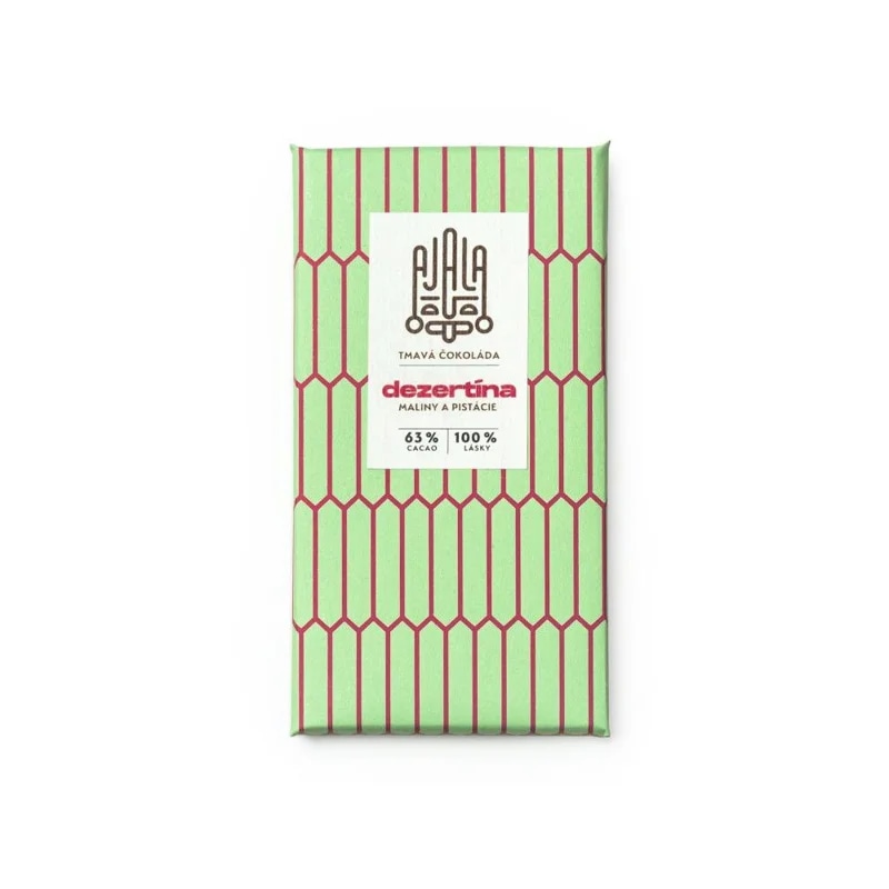 AJALA Tmavá čokoláda – Dezertína (pistácie/maliny)