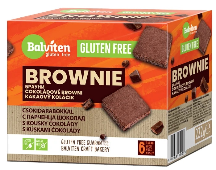 Balviten Brownie kakaové s kousky čokolády, bez lepku (6x37g)