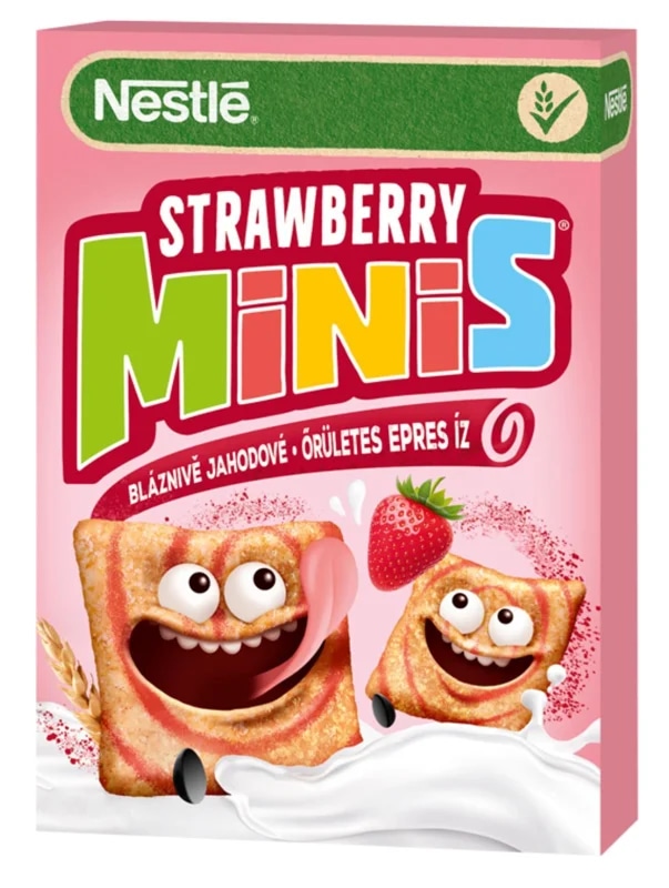 Nestlé Strawberry Minis snídaňové cereálie