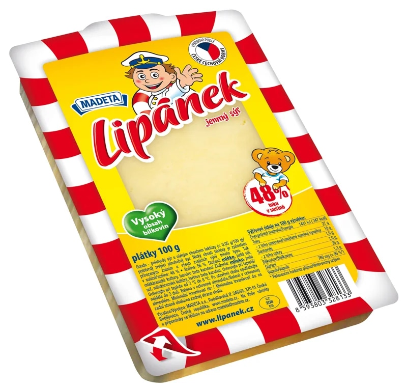 Madeta Lipánek sýr 48% plátky