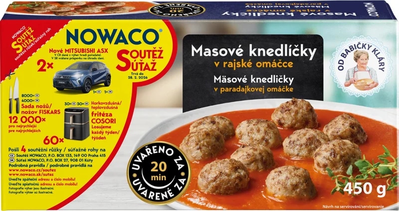 Nowaco Od babičky Kláry Masové knedlíčky v rajské omáčce