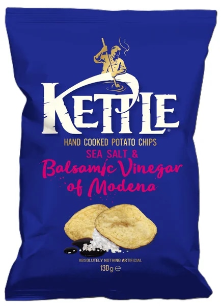 KETTLE Kotlíkové brambůrky s příchutí mořské soli a balsamikového octu