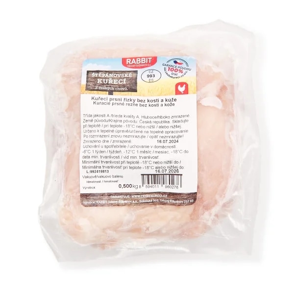 Kuřecí prsní řízky, mražené