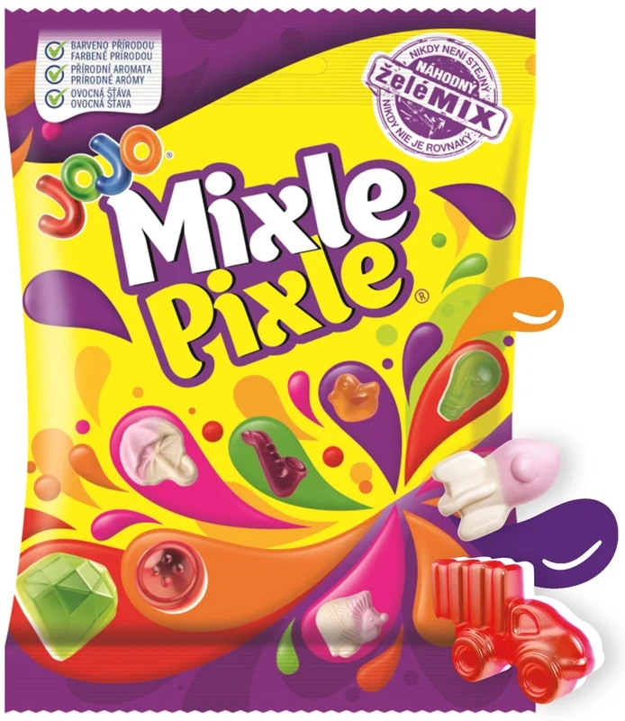 Jojo Mixle Pixle želé bonbóny s ovocnými příchutěmi