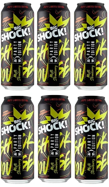 Big Shock! Mojito Strawberry energetický nápoj 6x500ml, plech