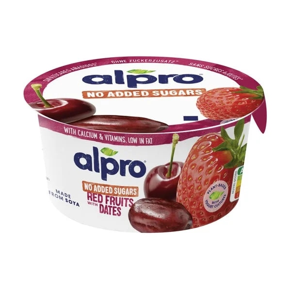 Alpro Sójový dezert třešně-jahody-datle bez přidaného cukru