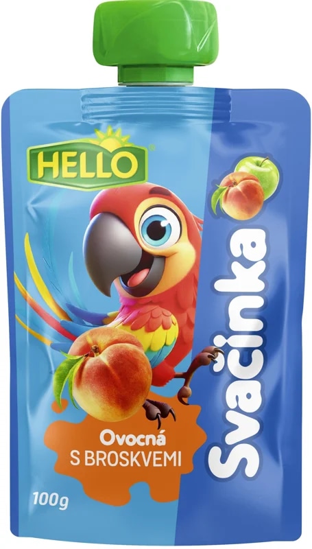 Hello Ovocná svačinka s broskvemi kapsička