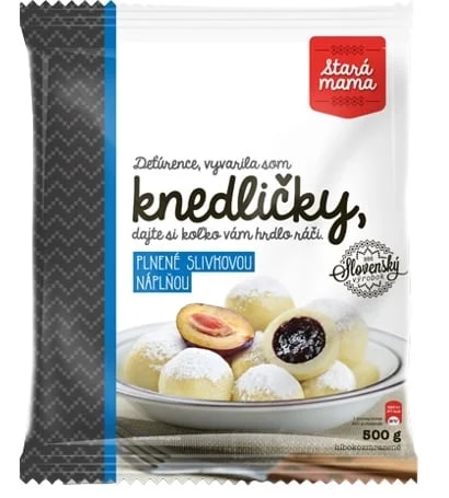 Stará mama Knedlíčky plněné náplní s kousky švestek
