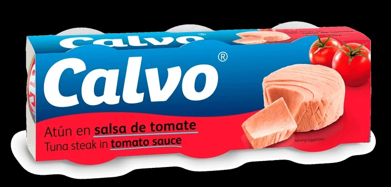 Calvo Tuňák v rajčatové omáčce, 3x80g