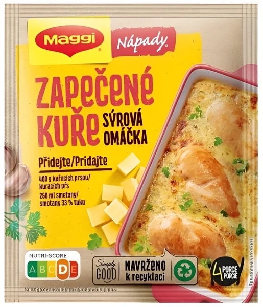 Maggi Nápady Zapečené kuře, sýrová omáčka
