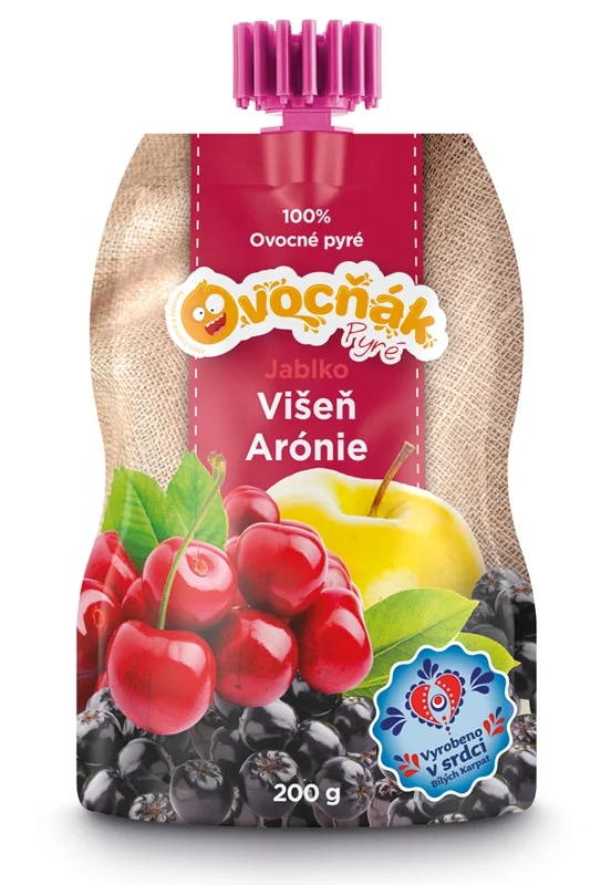 OVOCŇÁK pyré Jablko-Višeň-Aronie