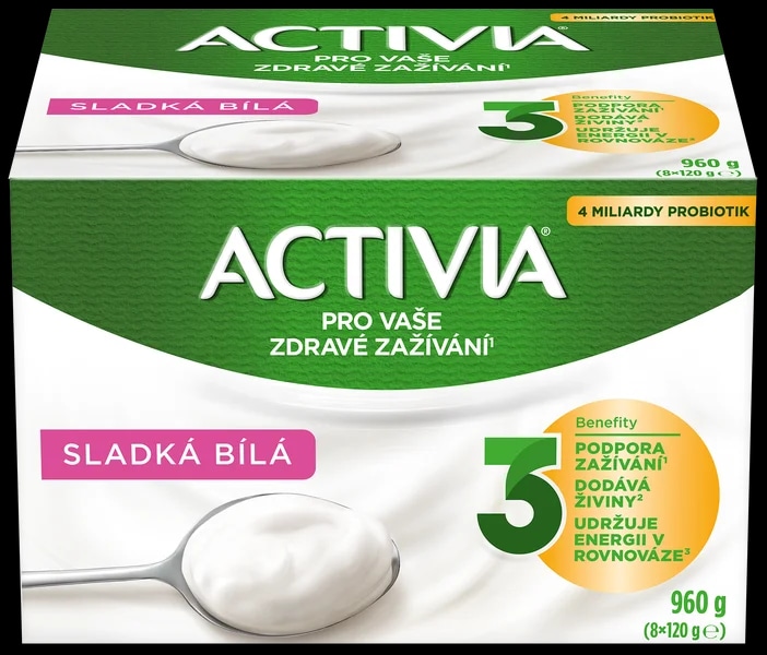 Activia Probiotický jogurt bílý slazený 8x120g