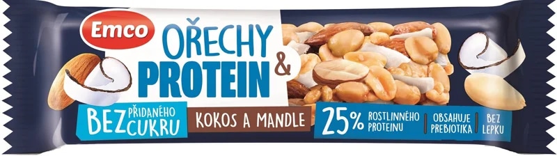 Emco Tyčinka ořech a protein kokos