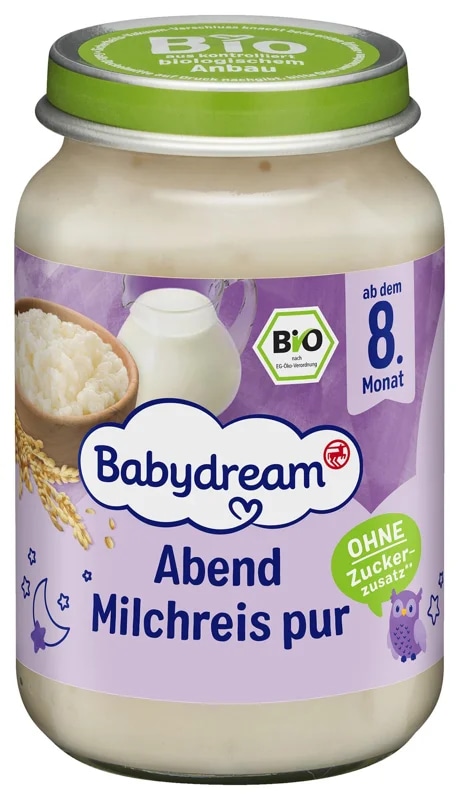 Babydream BIO Mléčná kaše s rýží