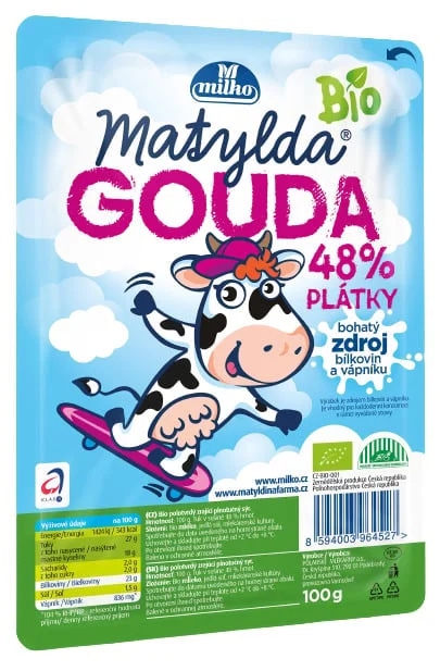 Matylda BIO Sýr gouda 48% plátky