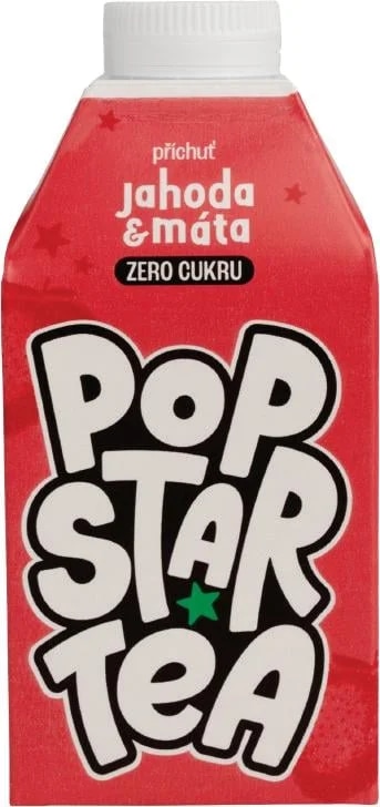 Popstar Tea Zero Ledový čaj s příchutí jahody a máty