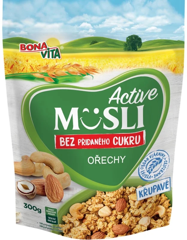 Bonavita Active musli bez přidaného cukru ořechy