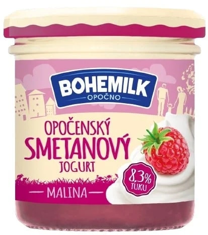 Bohemilk Opočenský smetanový jogurt malina