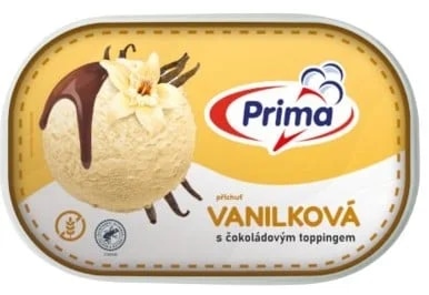 Prima Vanilková s čokoládovým toppingem