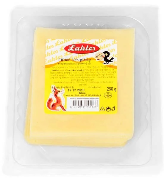 Laktos Eidam 30% sýr plátky