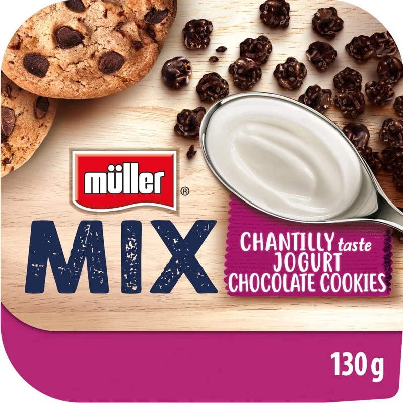 Müller Mix Jogurt Chantilly s čokoládovými cookies
