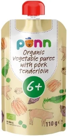 Salvest Põnn BIO Kapsička vepřová panenka se zeleninovým pyré