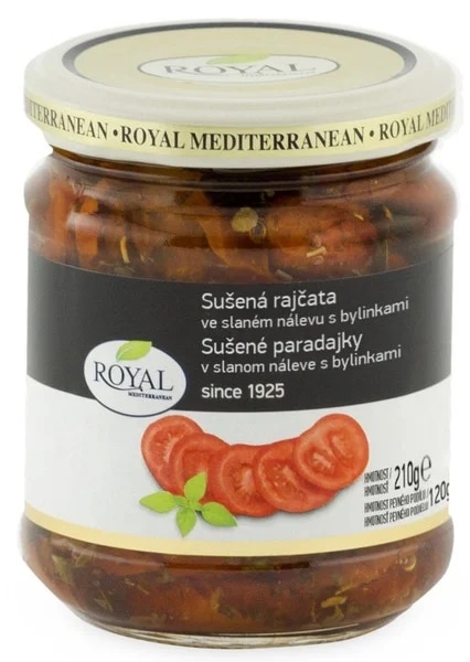 Royal Sušená rajčata ve slaném nálevu s bylinkami