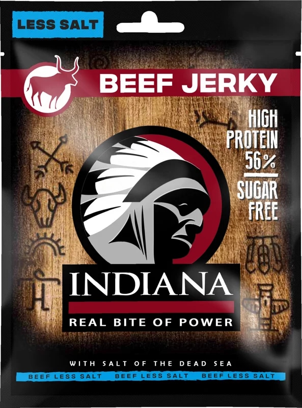 INDIANA Jerky LESS SALT - sušené hovězí maso
