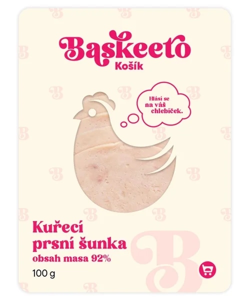Baskeeto Kuřecí šunka nejvyšší jakosti (92% masa)