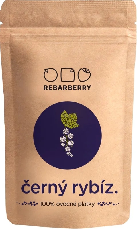 Rebarberry Černý rybíz 100% ovocné plátky