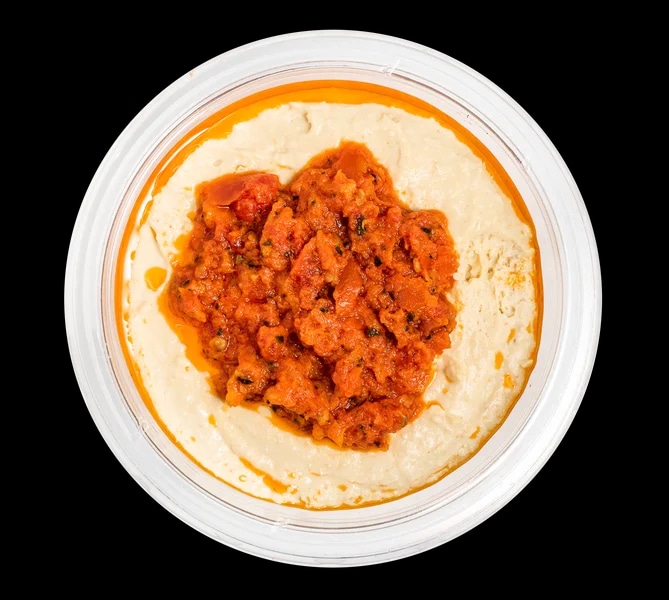 Table foods Hummus s rajčatovou bruschettou