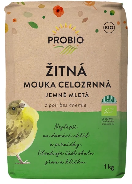 Probio Mouka žitná celozrnná, jemně mletá