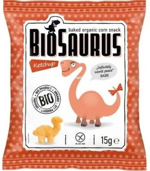 Biosaurus BIO snack s kečupem