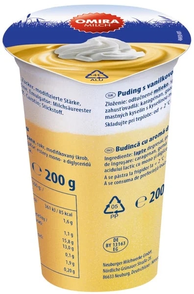 Omira Vanilkový puding se šlehačkou
