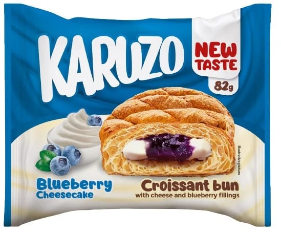 Karuzo Pita světlá s náplní cheesecake a borůvka