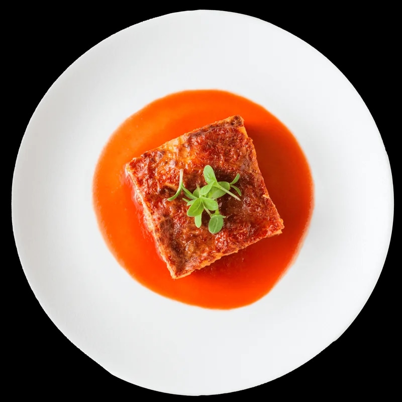 Balanced food Lasagne s krůtím masem, červenou čočkou, batáty a cottage cheese ze Zátiší