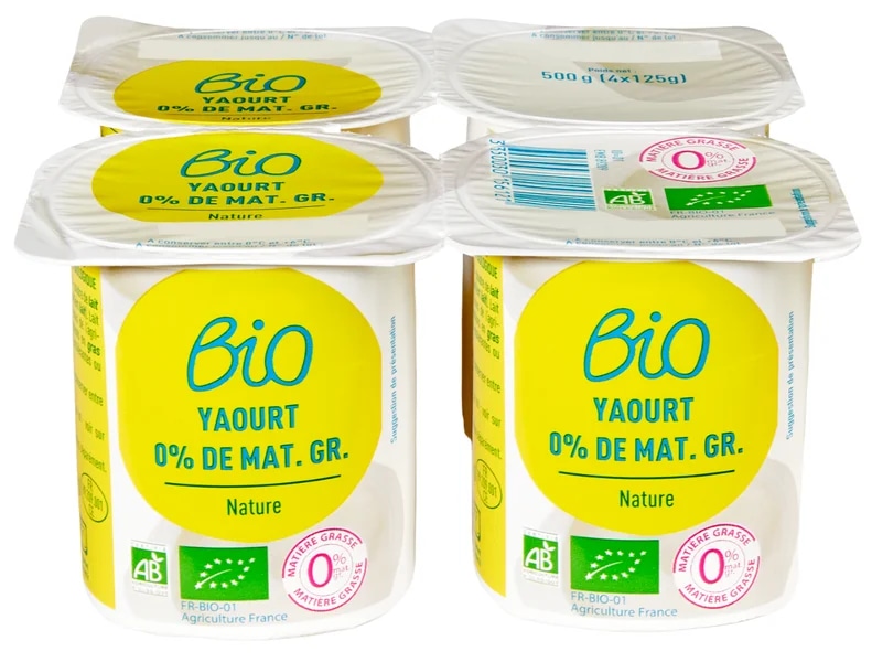 Monoprix Biologique BIO Bílý jogurt 0% (4x 125 g)