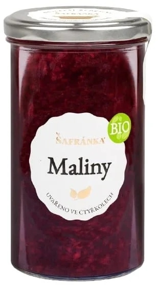 Šafránka BIO Maliny extra džem výběrový speciální