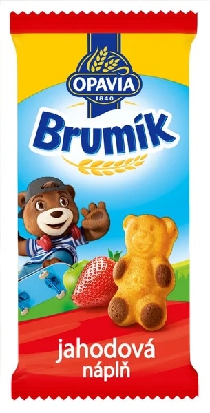 Opavia Brumík Jablečno-jahodová náplň, jemné pečivo