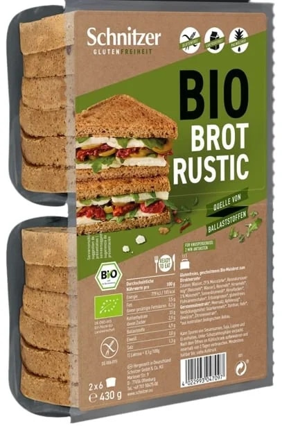 Schnitzer BIO Chléb toustový tmavý bezlepkový