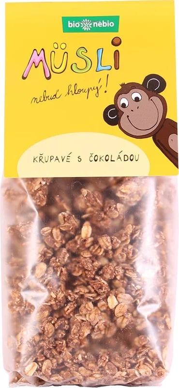 Bionebio BIO müsli Nebuď hloupý! Křupavé s čokoládou